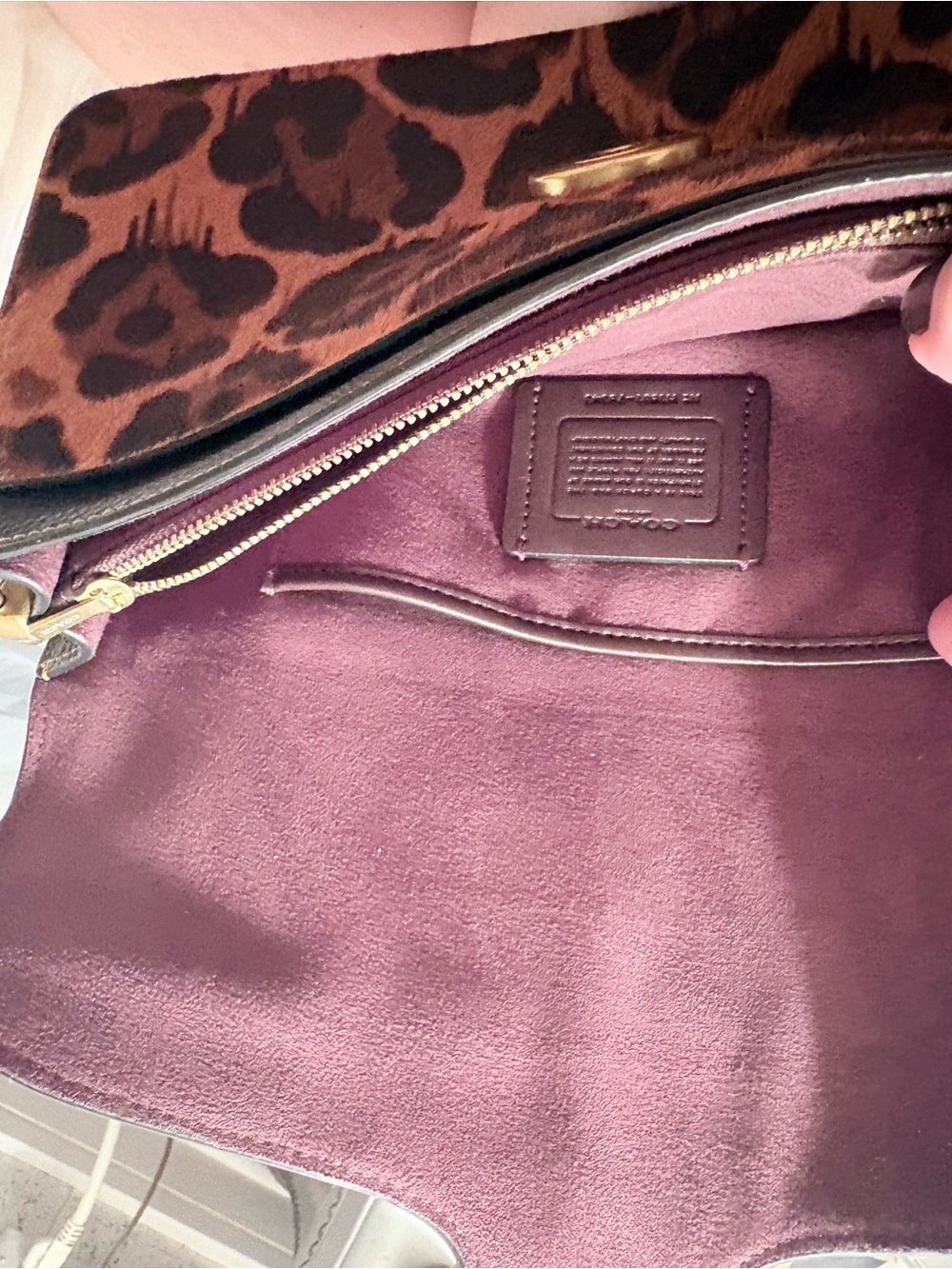 Coach Leopard Print Mini Bag with Black Trim and Gold Hardware - Picture 12 of 12